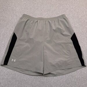 Under Armour Elevated Woven 2.0 Shorts Men XXL Gray Stretch Lightweight Lined 7"